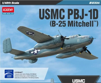 ACADEMY 12334 1:48 USMC PBJ-1D B-25 Mitchell 