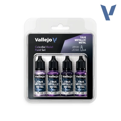 VALLEJO 77262 True Metallic Metal SET: CELESTIAL VIOLET 4x18ml