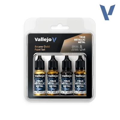 VALLEJO 77268 True Metallic Metal SET: ARCANE GOLD 4x18ml