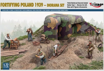 MIRAGE 721001 1:72 FORTIFYING POLAND 1939 - DIORAMA SET