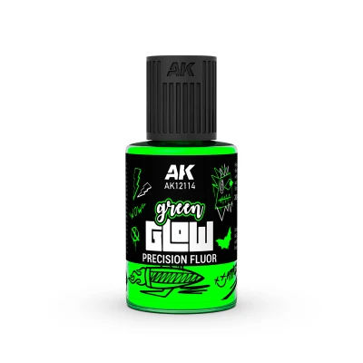 AK 12114 GLOW PRECISION Panel Liner: GREEN FLUO 30ml