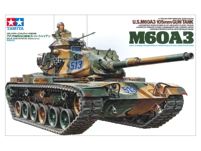 TAMIYA 35140 1:35 US M60A3 105mm Gun Tank