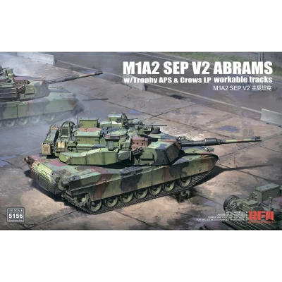 RYE FIELD MODEL RM5156 1:35 M1A2 SEP v2 Abrams with Trophy APS & CROWS LP Workable Tracks