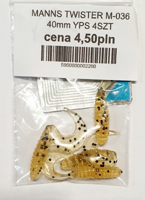 MANNS TWISTER M-036 roz: 40mm kolor: YPS op. 4szt