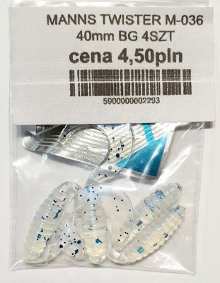 MANNS TWISTER M-036 roz: 40mm kolor: BG op. 4szt