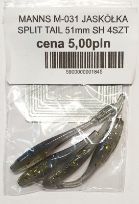 MANNS JASKÓŁKA M-031 SPLIT TAIL roz: 51mm kolor: SH op. 4szt