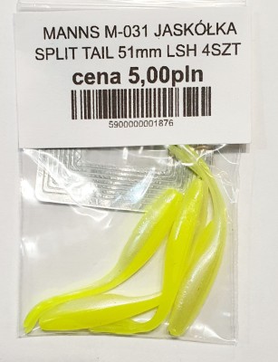 MANNS JASKÓŁKA M-031 SPLIT TAIL roz: 51mm kolor: LSH op. 4szt