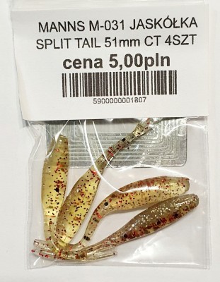 MANNS JASKÓŁKA M-031 SPLIT TAIL roz: 51mm kolor: CT op. 4szt