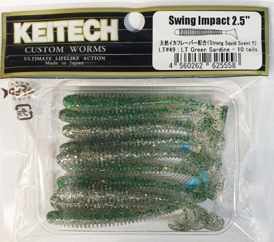 KEITECH SWING IMPACT 2,5" (6,35cm) LT#49 Green Sardine - op. 10szt