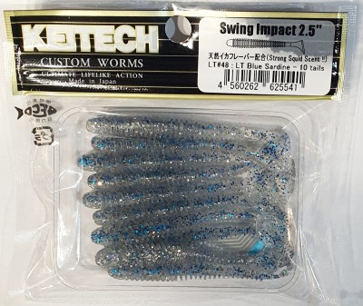 KEITECH SWING IMPACT 2,5" (6,35cm) LT#48 Blue Sardine - op. 10szt