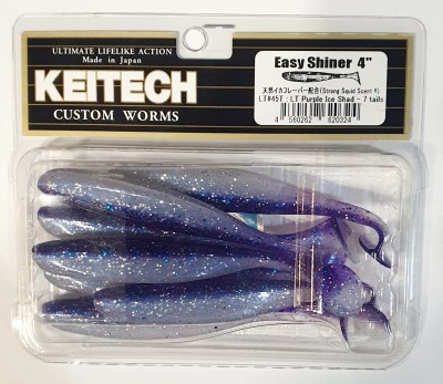 KEITECH EASY SHINER 4"(10cm) LT#45 Purple Ice Shad (op. 7szt) 