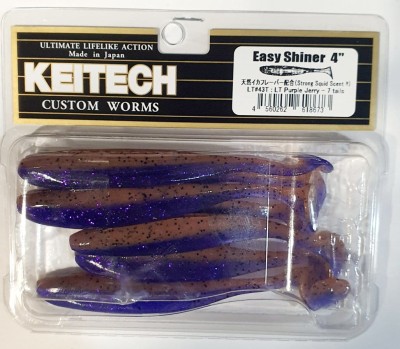 KEITECH EASY SHINER 4" (10cm) LT#43 Purple Jerry - opak.7szt