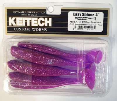 KEITECH EASY SHINER 4"(10cm) LT#33S Purple Chameleon/Silver FLK (op. 7szt) 