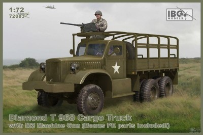 IBG 72083 1:72 Diamond T 968 Cargo Truck with M2 Machine Gun (Bonus PE parts included!)