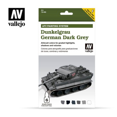 VALLEJO 78400 Dunkelgrau German Dark Grey [PAINT SET]