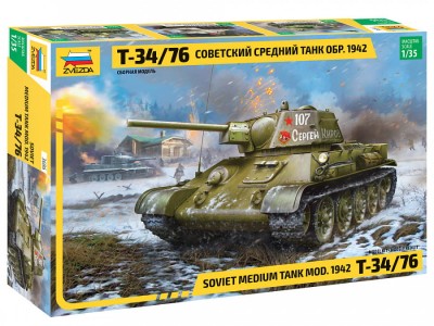 ZVEZDA 3686 1:35 Soviet Medium Tank Mod. 1942 T-34/76