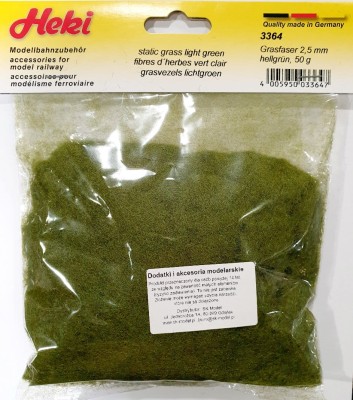 HEKI 3364 TRAWA STATYCZNA JASNA ZIELEŃ 2,5mm 50g