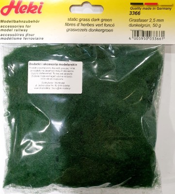HEKI 3366 TRAWA STATYCZNA CIEMNA ZIELEŃ 2,5mm 50g