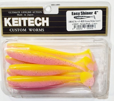 KEITECH EASY SHINER 4"(10cm) LT#31T Yellow Pink (op. 7szt) 