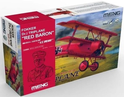 MENG QS002s 1:32 Fokker Dr.I Triplane "Red Baron" incl. 1:10 bust of Manfred von Richthofen / Limité Edition 1000 pieces