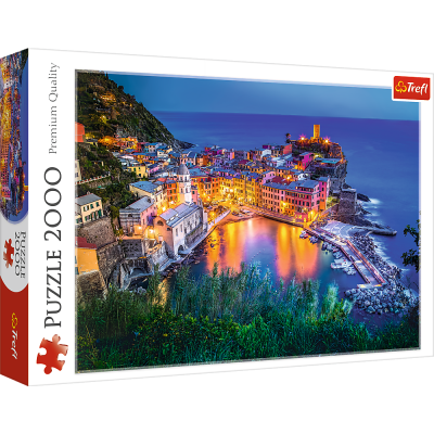 PUZZLE 2000 TREFL 27086 Vernazza o zmroku