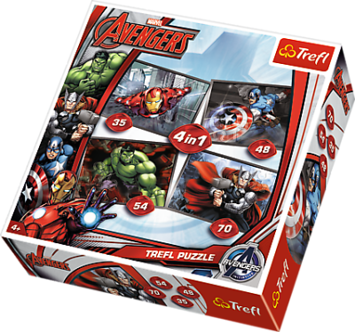 PUZZLE 4w1 TREFL 34245 Avengers