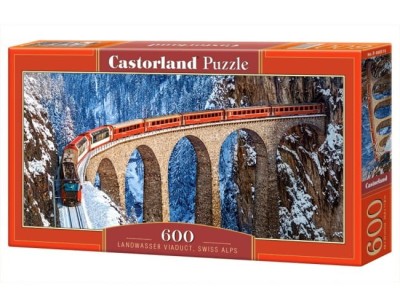 PUZZLE 600 CASTORLAND 060016 Wiadukt Landwasser, Alpy