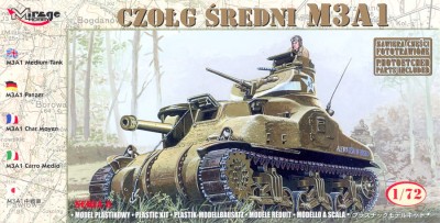 MIRAGE 72803 1:72 M3A1 Czołg Średni  [odlewany kadłub]