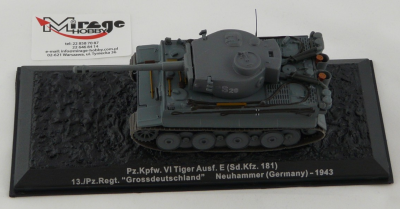 DIE-CAST #01 1:72 PZ.KPFW. VI TIGER AUSF. E (SD.KFZ. 181) 13./PZ.REGT. GROSSDEUTSCHLAND NEUHAMMER (GERMANY) - 1943