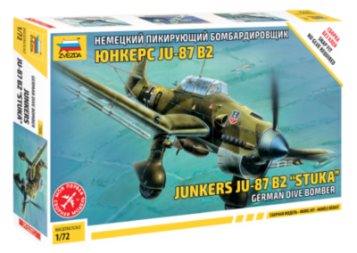 ZVEZDA 7306 1:72 German dive bomber JU-87B2 "Stuka"