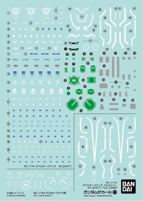 GUNDAM DECAL 117 (RG) for 00 QAN[T]