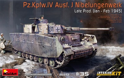 MINIART 35342 1:35 Pz.Kpfw.IV Ausf. J Nibelungenwerk Late Prod. (Jan – Feb 1945) with interior kit