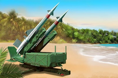 TRUMPETER 02353 1:35 Soviet 5P71 Launcher with 5V27 Missile Pechora (SA-3B Goa) Rounds Loaded 