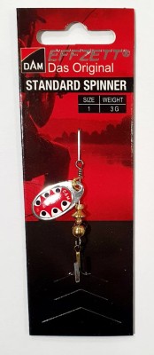 BŁYSTKA OBROTOWA DAM STANDARD SPINNER 5131401 #1 3g - SILVER BLACK DOT