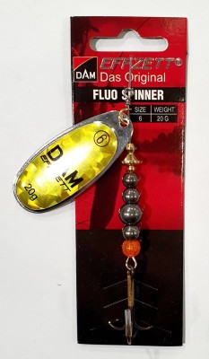 BŁYSTKA OBROTOWA DAM FLUO SPINNER 60702 #6 waga: 20g - GOLD PRISMA