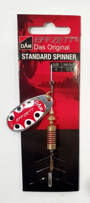 BŁYSTKA OBROTOWA DAM STANDARD SPINNER 5131404 #4 10g - SILVER BLACK DOT 