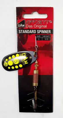 BŁYSTKA OBROTOWA DAM STANDARD SPINNER 5131005 #5 12g - BLACK YELLOW 