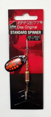 BŁYSTKA OBROTOWA DAM STANDARD SPINNER 5131103 #3 6g - BLACK RED 