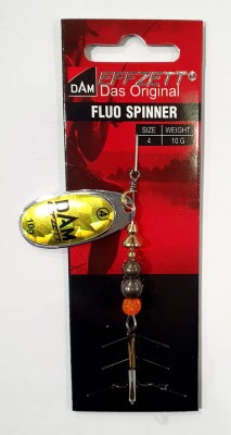 BŁYSTKA OBROTOWA DAM FLUO SPINNER 60686 #4 waga: 10g - GOLD PRISMA