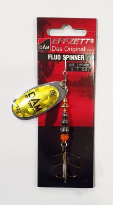 BŁYSTKA OBROTOWA DAM FLUO SPINNER 60694 #5 waga: 12g - GOLD PRISMA