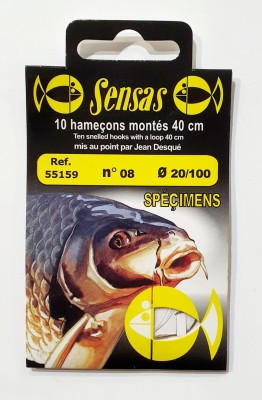 PRZYPONY SENSAS SPECIMENS #8 0.20mm/40CM (op. 10szt) [55159] 