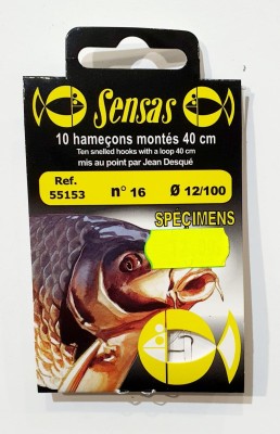 PRZYPONY SENSAS SPECIMENS #16 0.12mm/40CM (op. 10szt) [55153] 