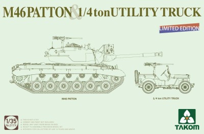 TAKOM 2117X 1:35 M46 Patton & 1/4 ton Utility Truck [LIMITED EDITION]