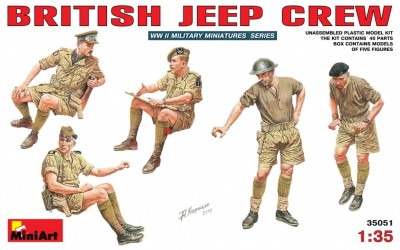 MINIART 35051 1:35 British Jeep Crew (brytyjska załoga)
