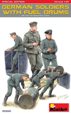 MINIART 35256 1:35 GERMAN SOLDIERS w/FUEL DRUMS [LIMITED EDITION]