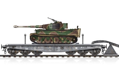 HOBBY BOSS 82934 1:72 Schwere Plattformwagen Type SSyms 80&Pz.Kpfw.VI Ausf.E Sd.Kfz.181 Tiger I (Mid Production) 