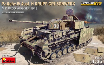 MINIART 35330 1:35 Pz.Kpfw.IV Ausf. H KRUPP-GRUSONWERK. MID PROD. AUG-SEP 1943. [INTERIOR KIT]