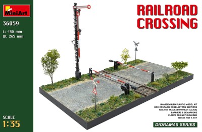 MINIART 36059 1:35 Railroad Crossing (przejazd kolejowy)