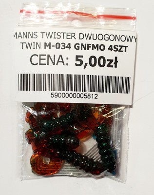 MANNS TWISTER PODWÓJNY OGON M-034 roz: 42mm kol: GNFMO op. 4szt 