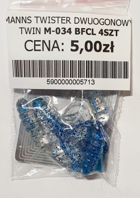 MANNS TWISTER PODWÓJNY OGON M-034 roz: 42mm kol: BFCL op. 4szt 